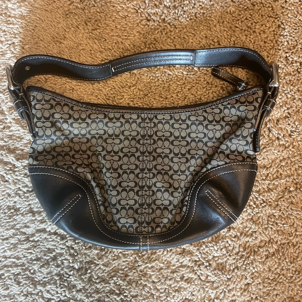 Authentic small black coach purse